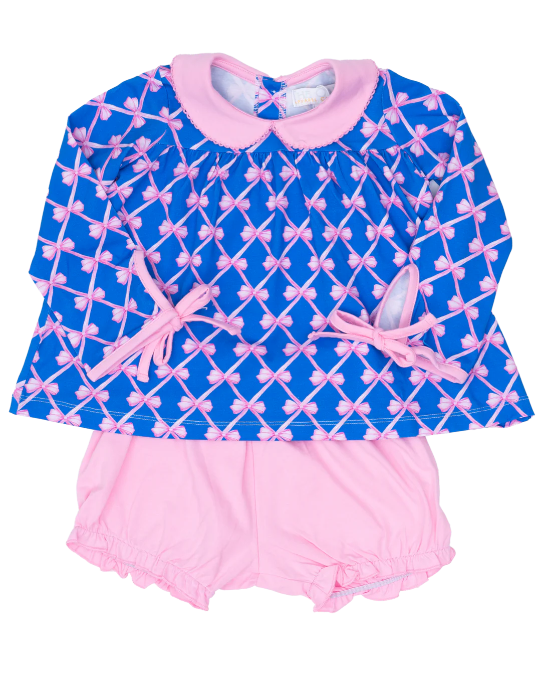 The Oaks Mary Charlotte Blue Ribbon Bow Bloomer Set