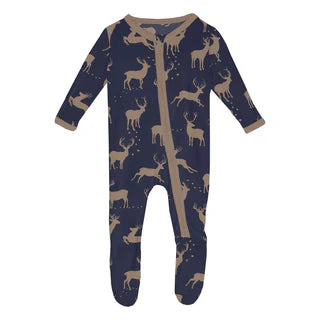 Kickee Pant Peacoat Elk Footie