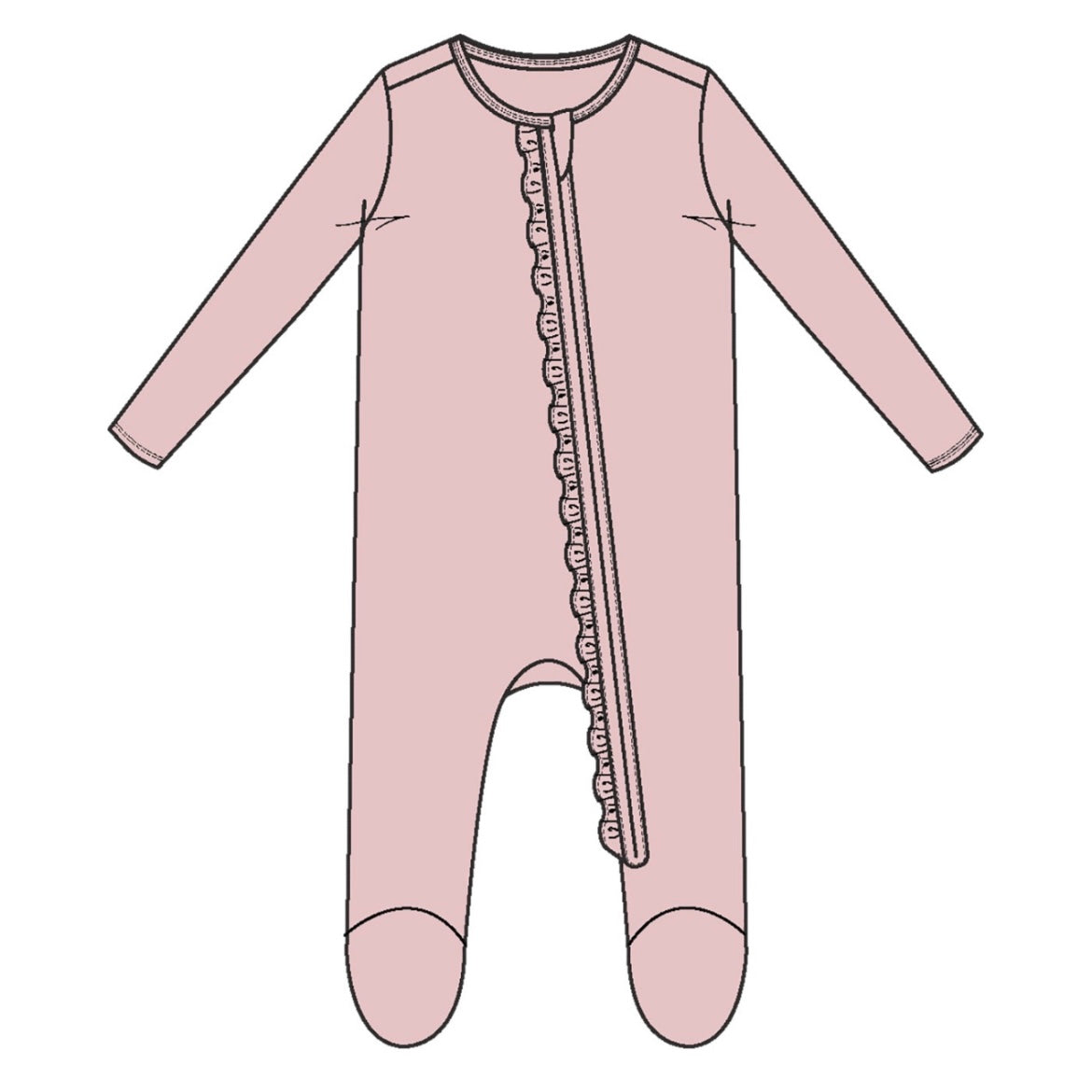 Angel Dear Veiled Pink Ruffle Footie