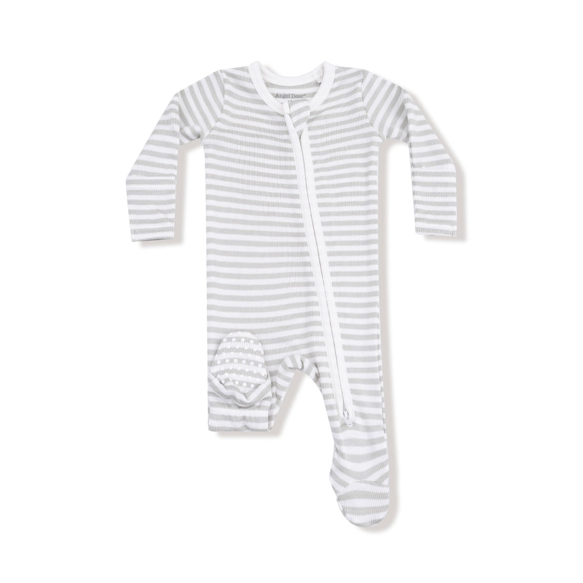 Angel Dear Mineral Grey Stripe Footie