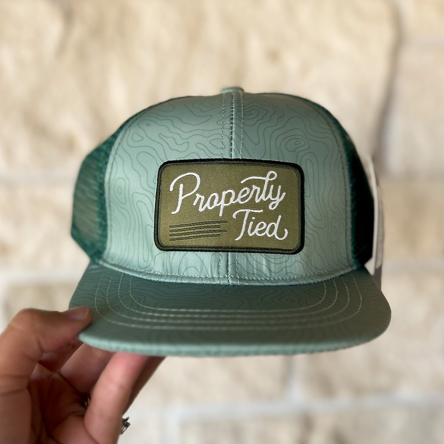 Properly Tied Moss Topo Trucker Hat