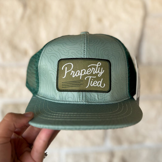 Properly Tied Moss Topo Trucker Hat