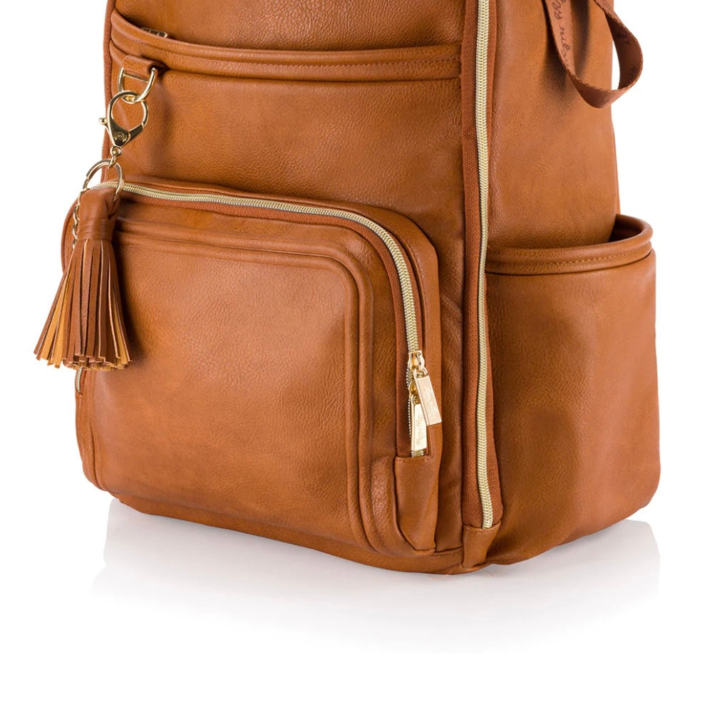 Itzy Ritzy Cognac Boss Plus Diaper Bag