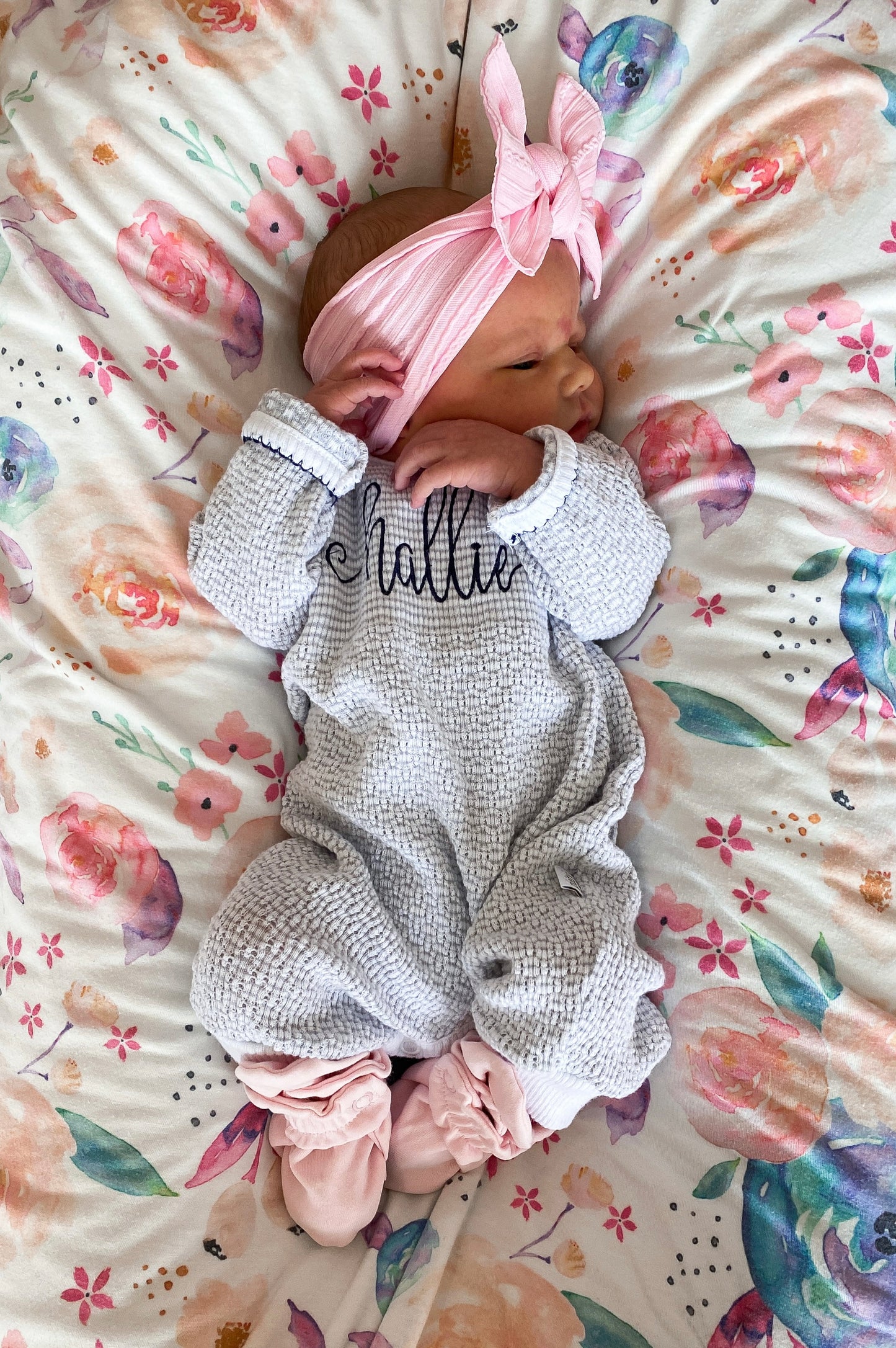 Paty Grey/White L/S Romper