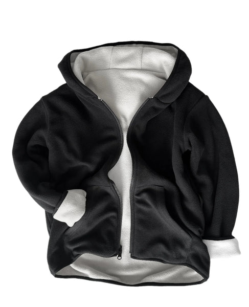 Little Bipsy Black Reversible Fleece Zip Hoodie