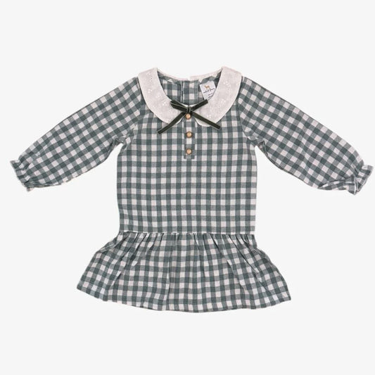 Velvet Fawn Green Plaid Wendy Dress