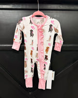 Hamner Hill Valentine Pink Puppy Party Playsuit