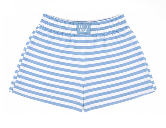 Lulu Mac Light Blue Stripe Sweat Short