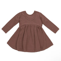 Quincy Mae Plum Ribbed LS Dress