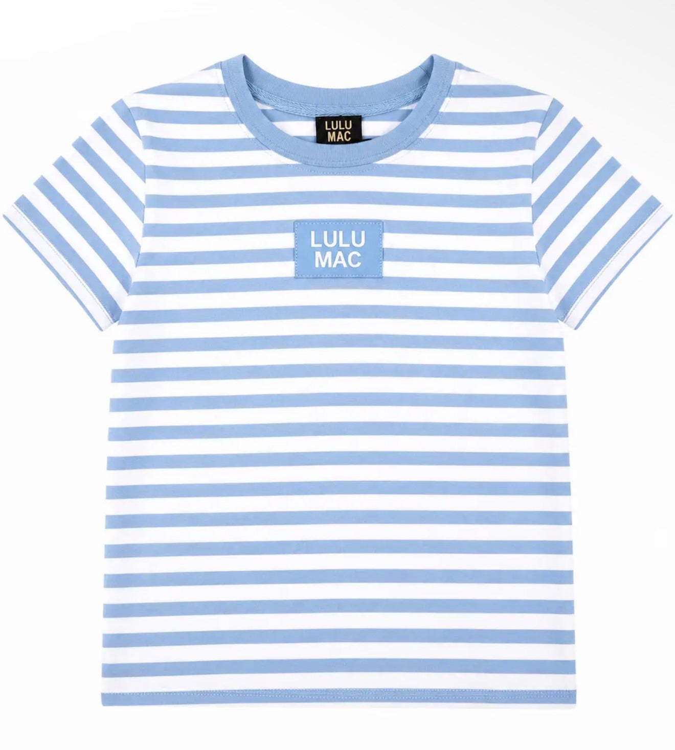 Lulu Mac Light Blue Stripe Baby Doll Tee
