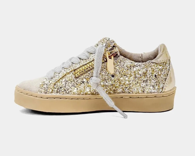 Shu Shop Paula Golden Glitter Sneaker