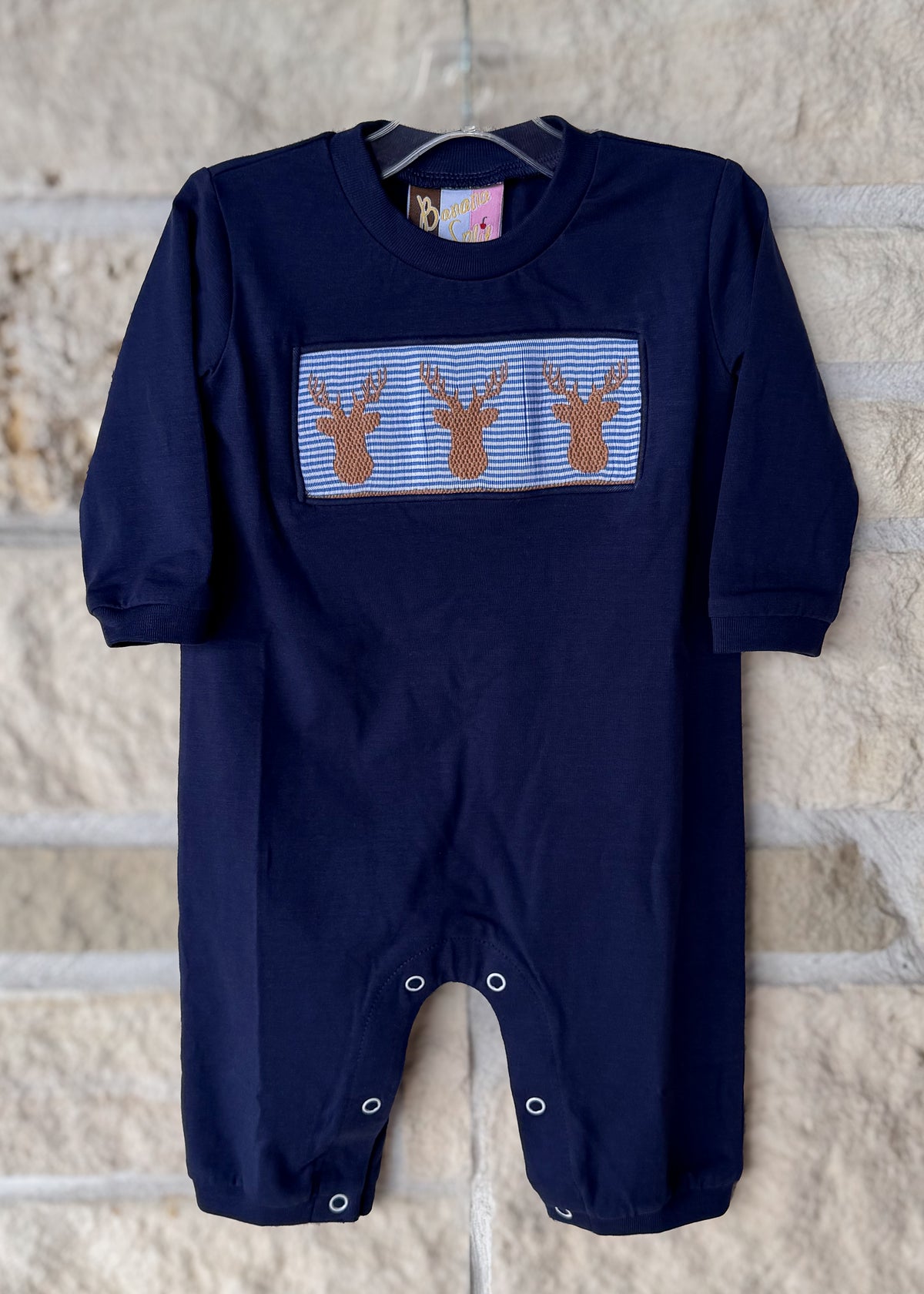 Banana Split Buck Smocked Romper
