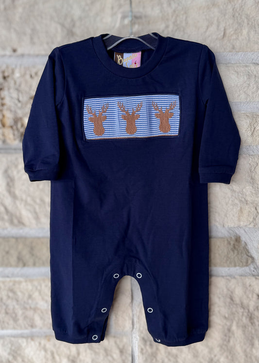 Banana Split Buck Smocked Romper