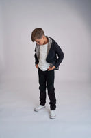 Little Bipsy Black Reversible Fleece Zip Hoodie