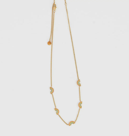 Pip Pop Post Pastel Rainbow Necklace
