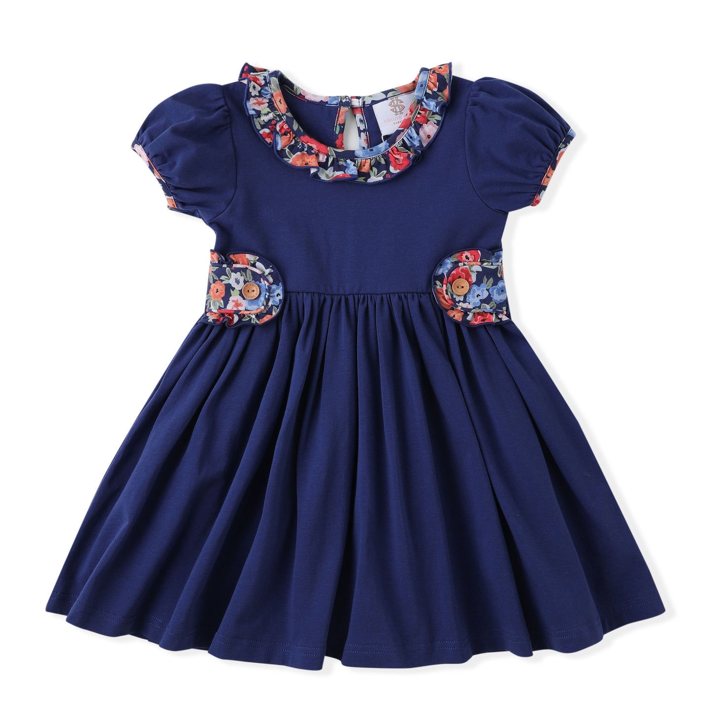Swoon Baby Navy Gwen Tab Dress