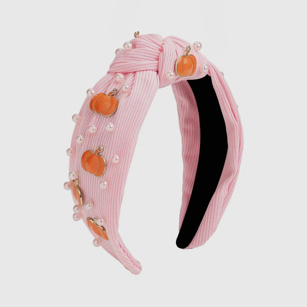 Sweet Wink Coquette Pumpkin Gemstone Headband