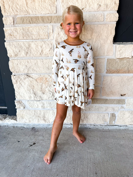 Southern Slumber Ducks Twirl Dress