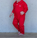 Saltwater Boys Red Polo Romper