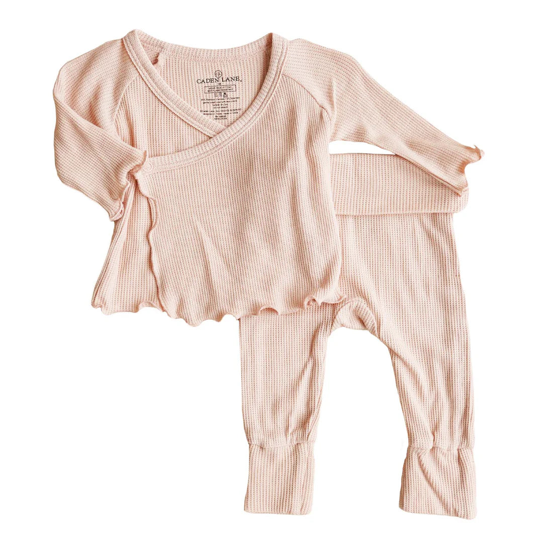 Caden Lane Pink Fawn Waffle 2pc Set