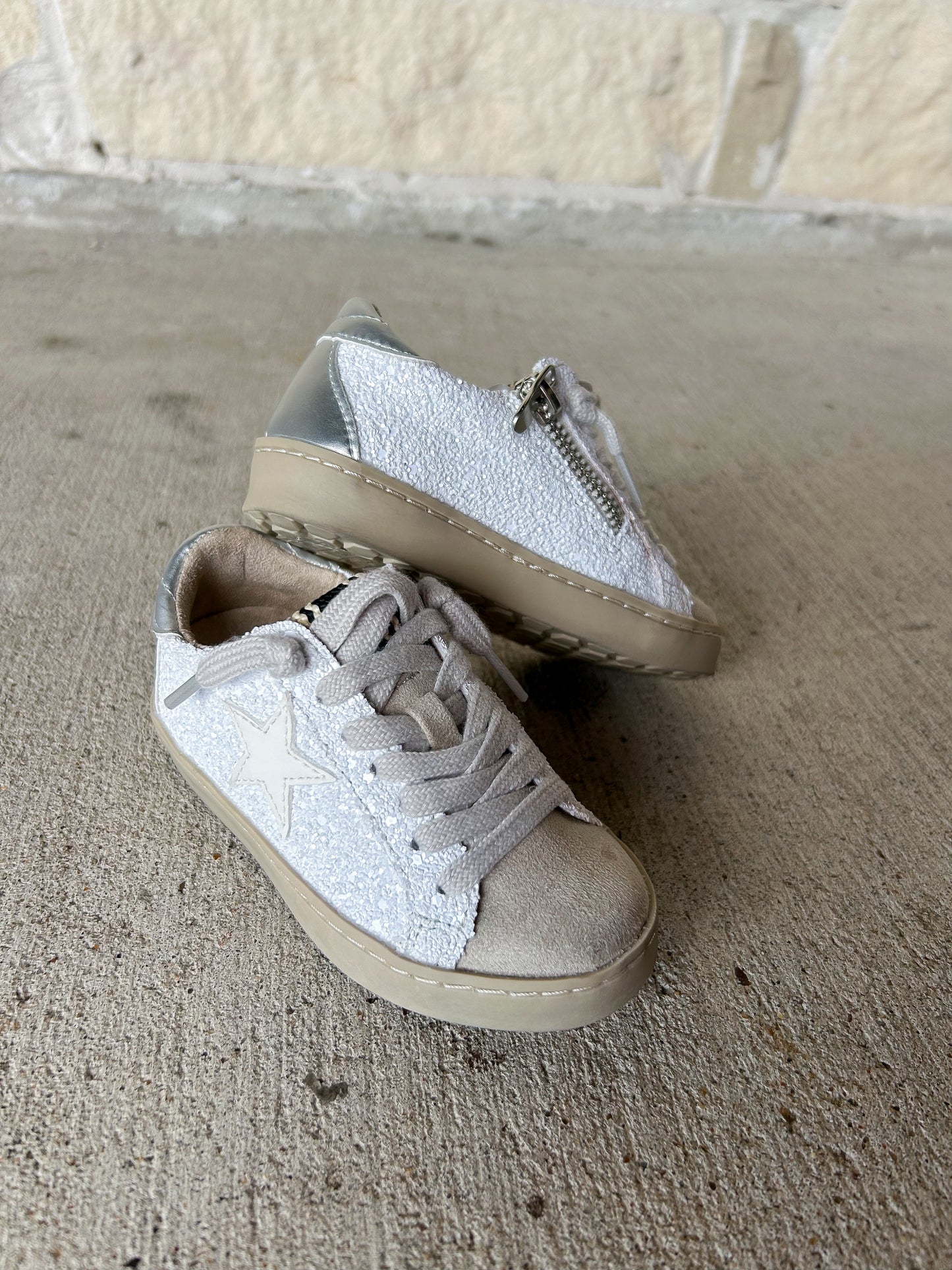 Shu Shop Paula White Glitter Sneaker