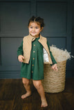 Velvet Fawn Green Mabel Dress