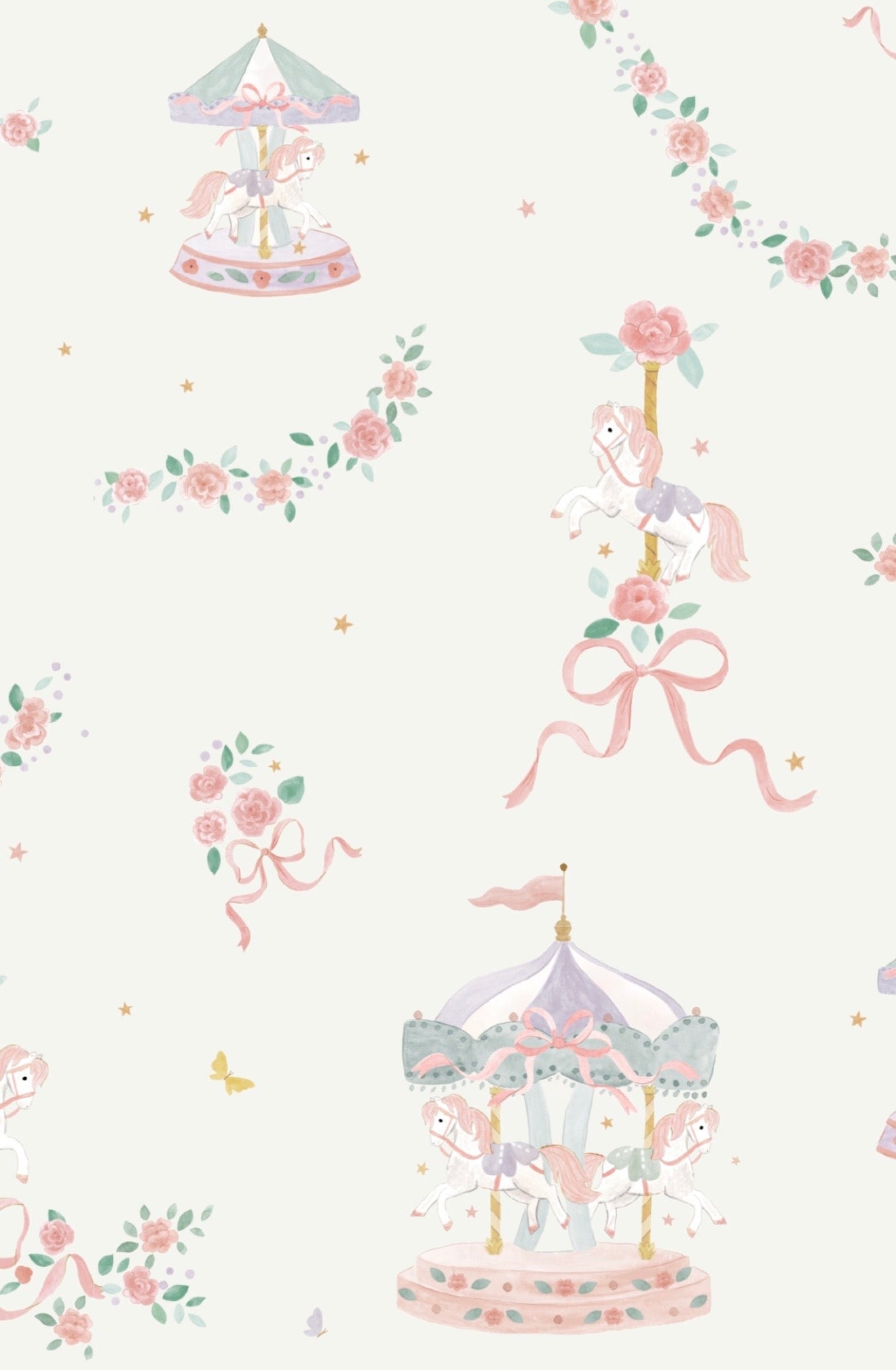 Angel Dear Carousel with Bows Ruffle Footie
