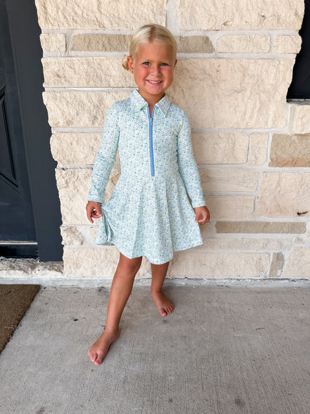 Swoon Baby LS Floral Tennis Dress