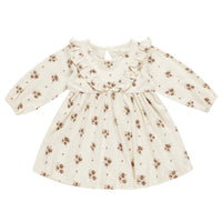 Quincy Mae Autumn Floral Ruffle LS Dress