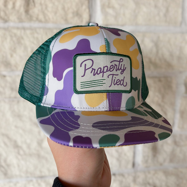 Properly Tied Mardi Gras Camo Sportsman Trucker Hat