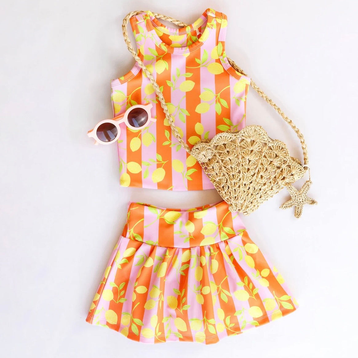 Hollis Baker Pink Lemons Skort Set