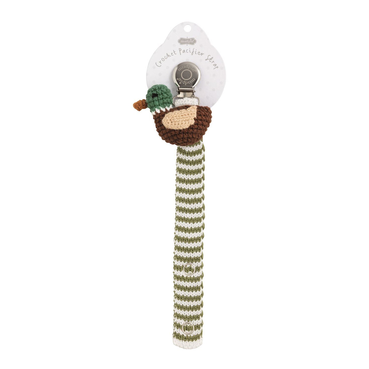 Mud Pie Mallard Crochet Paci Clip