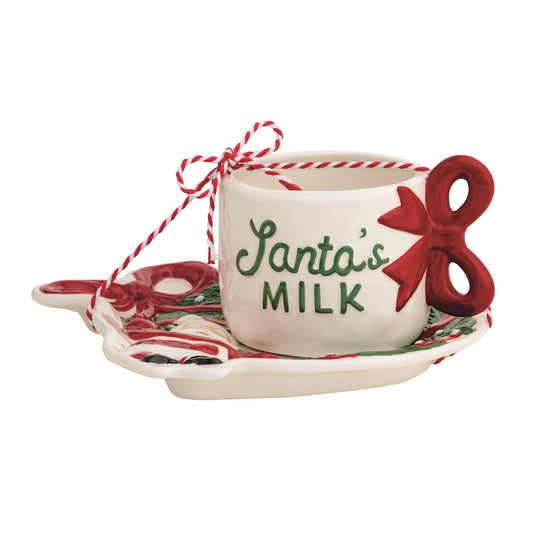 Mud Pie Santa Milk + Cookies Set