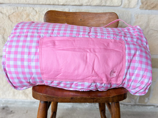 Sugar Bee Pink Gingham Napmat