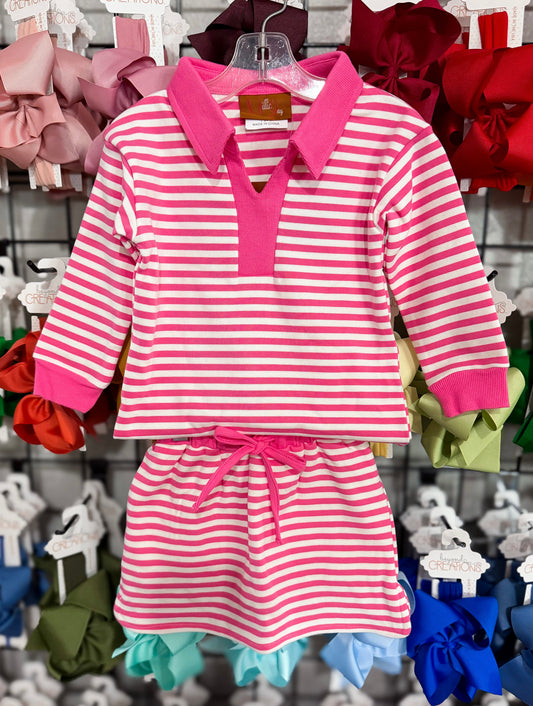Millie Jay Pink Stripe Isabelle Skort Set