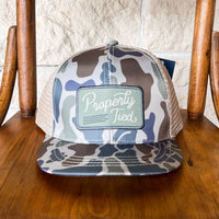 Properly Tied Vintage Camo Sportsman Trucker Hat