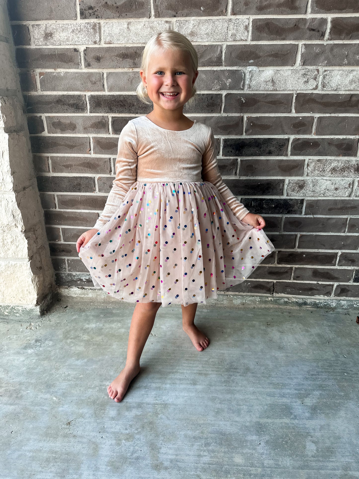 Ollie Jay Gwen Confetti Cream Dress