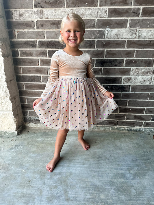 Ollie Jay Gwen Confetti Cream Dress