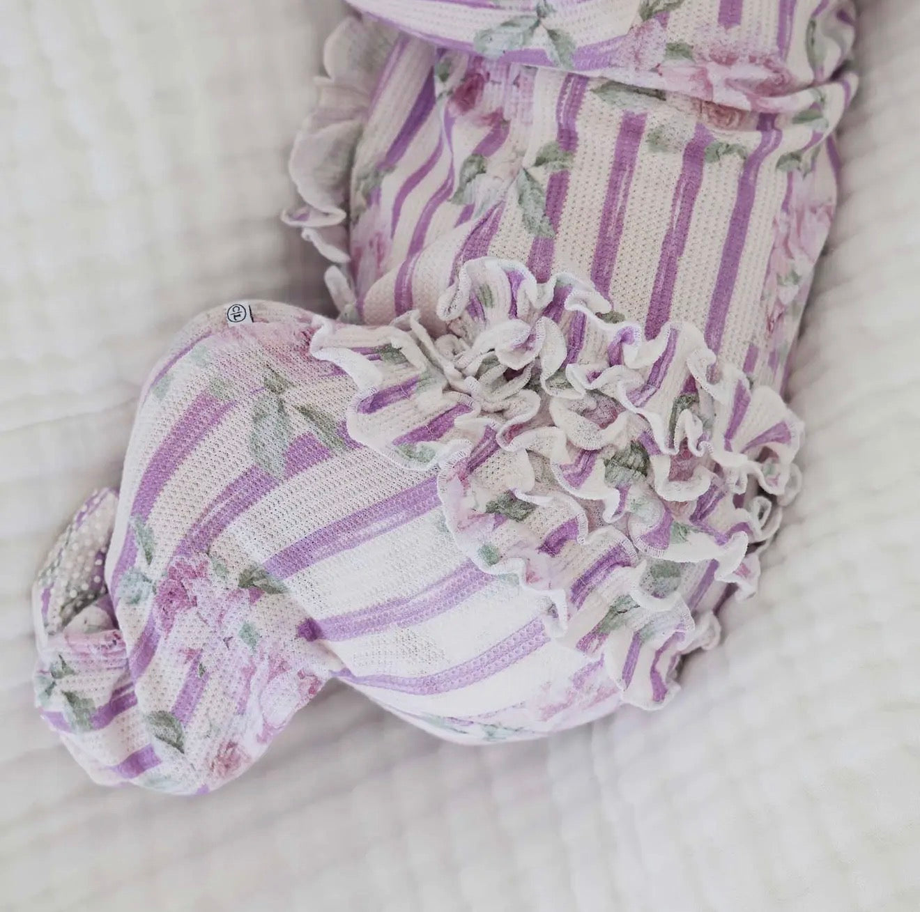 Caden Lane Lilacs Waffle Footie