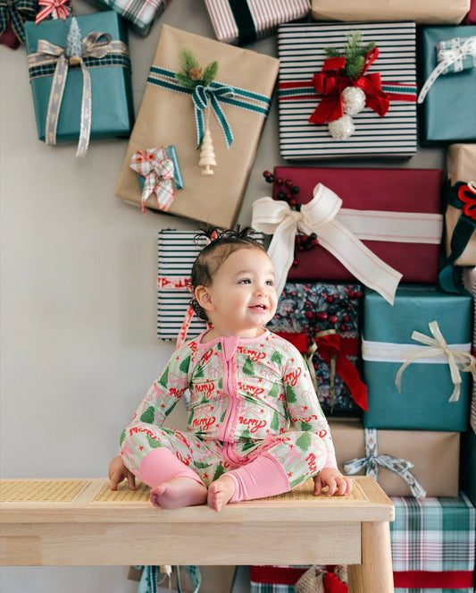 Poppy Kids Merry Christmas Ruffle Playsuit
