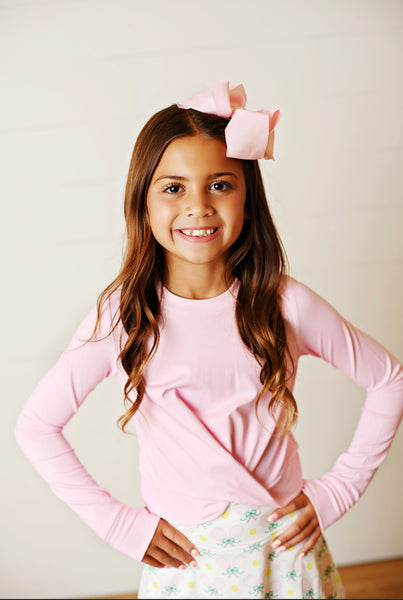 Swoon Baby Pink Knot Top