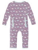 Kickee Pant Lavender Chickens Playsuit