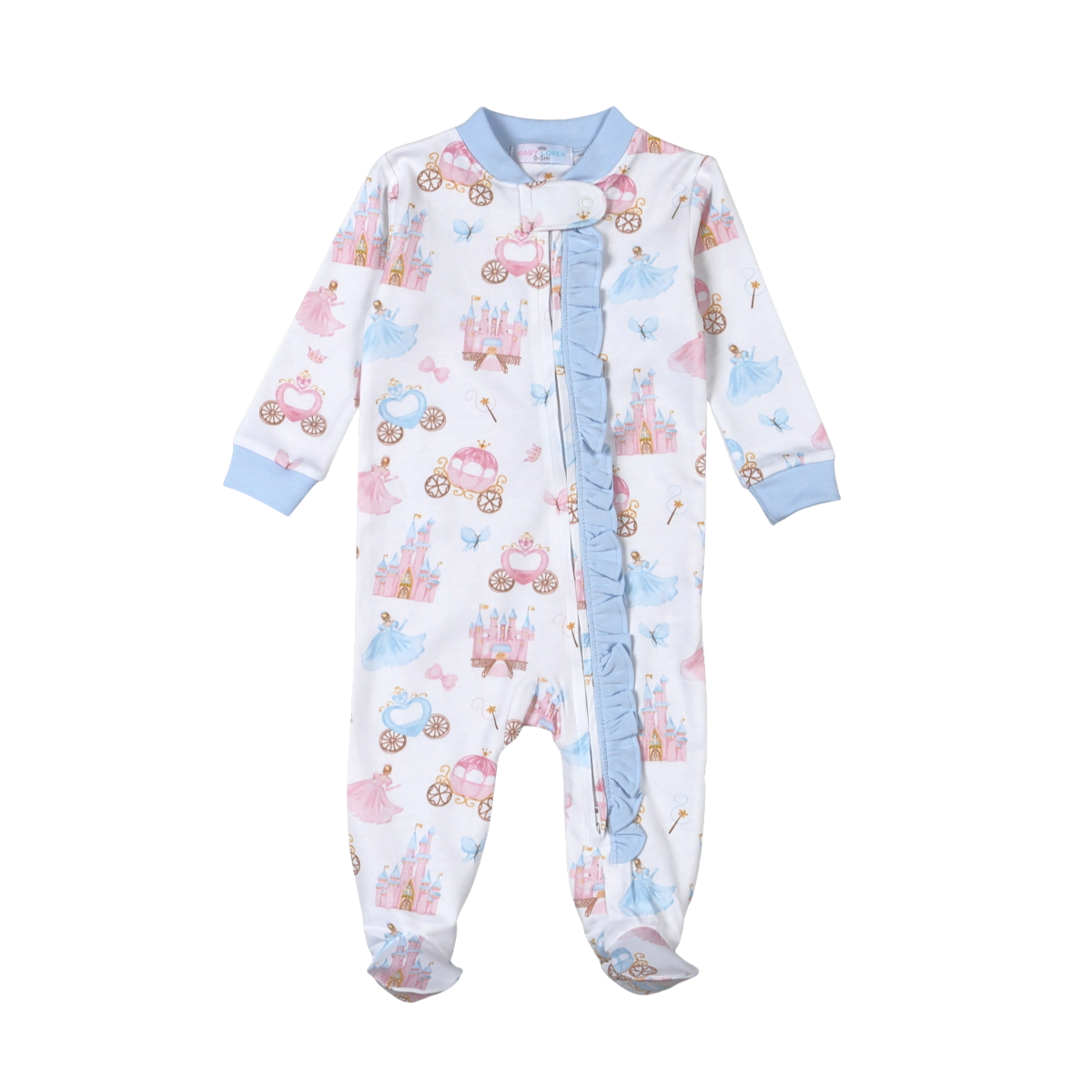 Baby Loren Princess & Castles Floral Footie