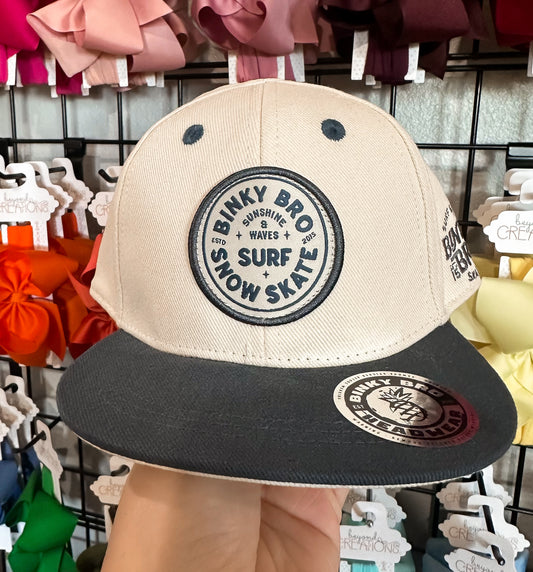 BinkyBro Cream/Blue Hat