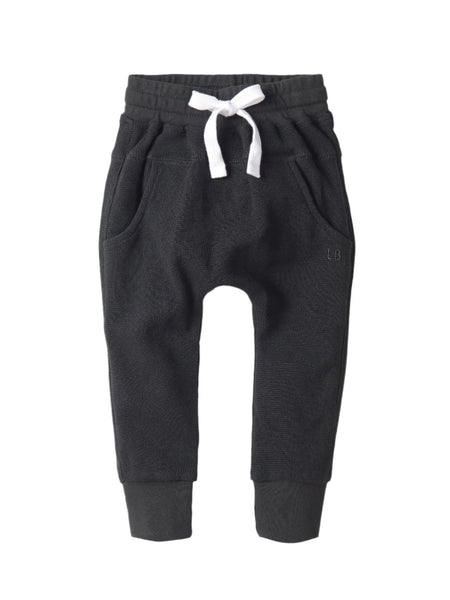 Little Bipsy Black Waffle Joggers