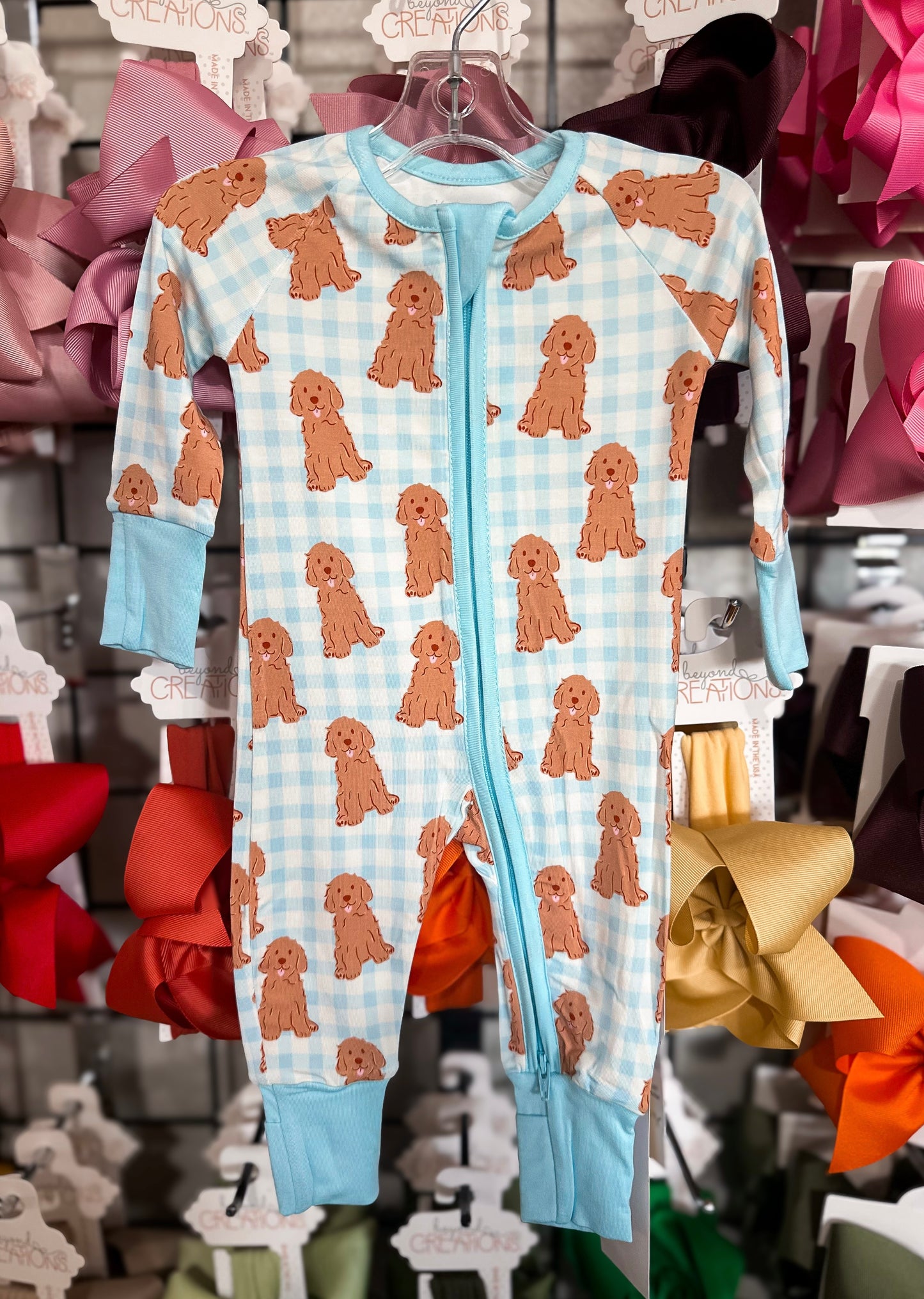 Poppy Kids Blue Goldendoodle Playsuit