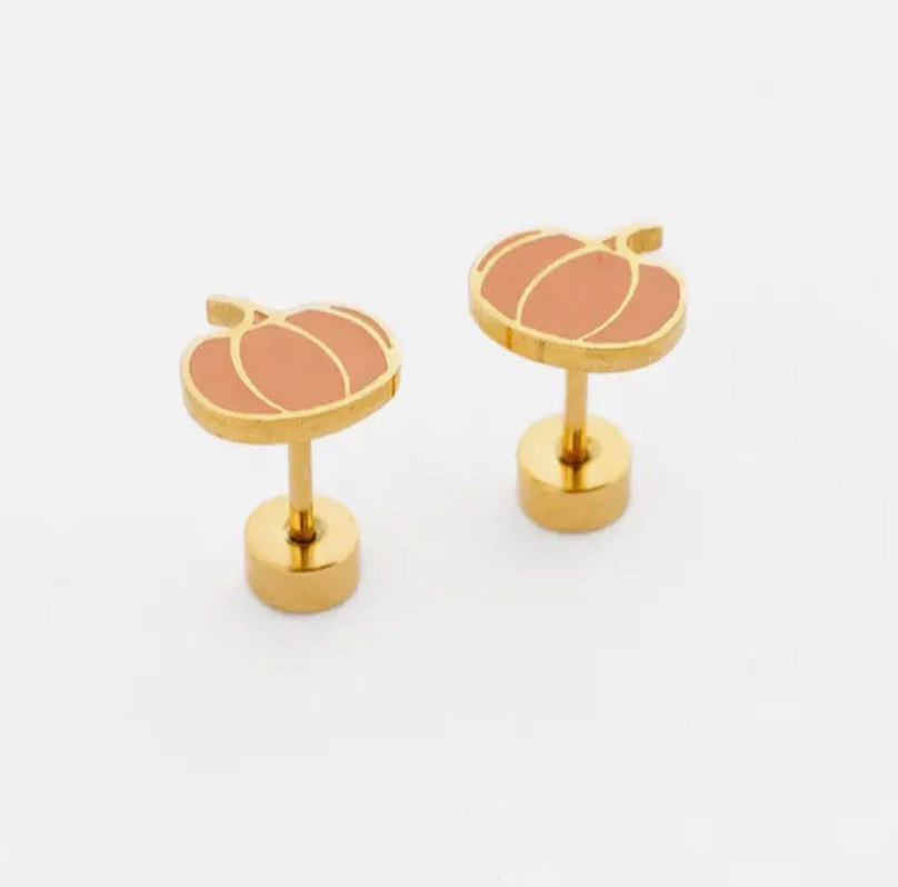 Pip Pop Post Pumpkin Studs