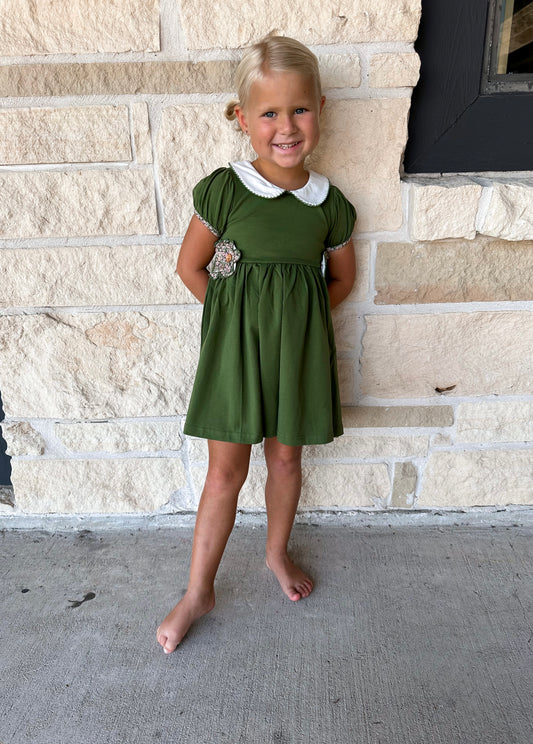 Swoon Baby Olive Green Proper Gwen Dress