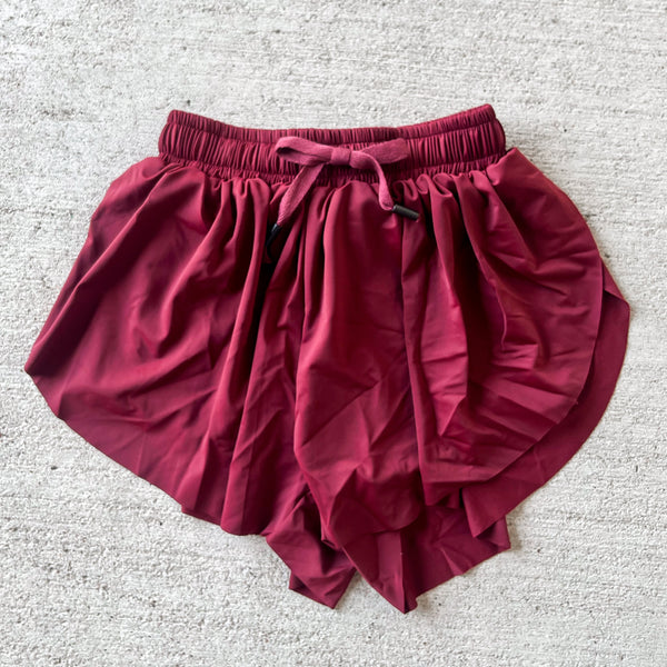 Maroon Athletic Butterfly Short