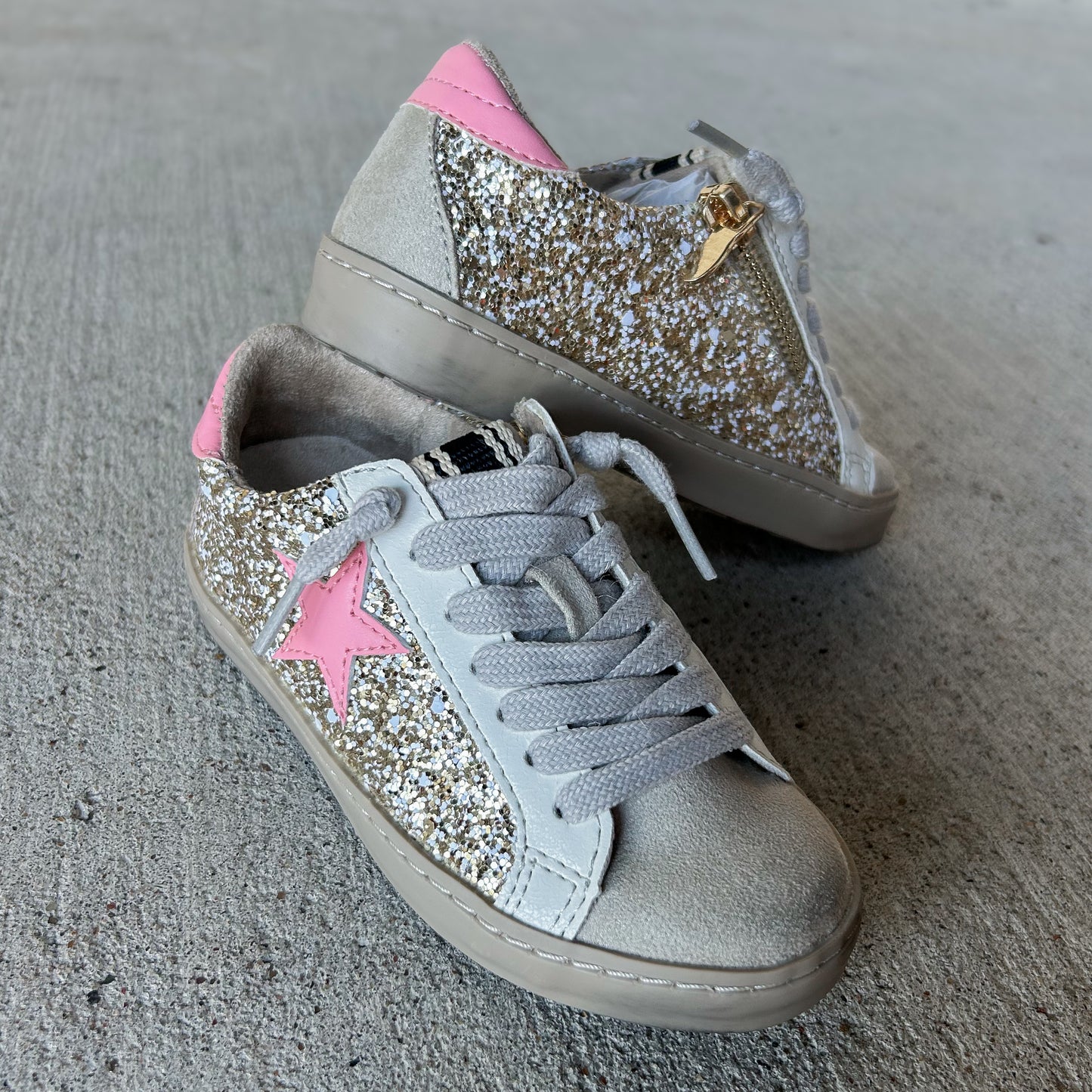 Shu Shop Paula Mini Gold Sparkle Sneaker